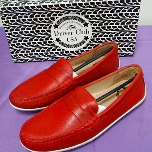 Driver Club size 3.5 red moccasin New - Picture 1 of 5